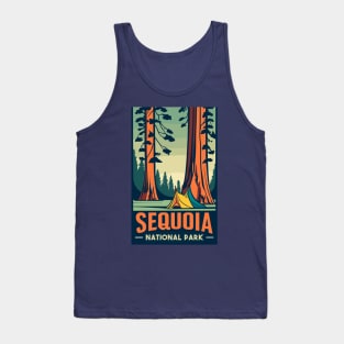 A Vintage Travel Art of the Sequoia National Park - California - US Tank Top